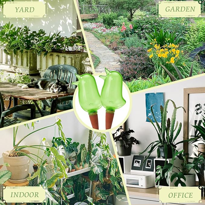 4 Pack Self Watering Spikes, Indoor Plant Watering Globes, Bird Shape Automatic - Image 6