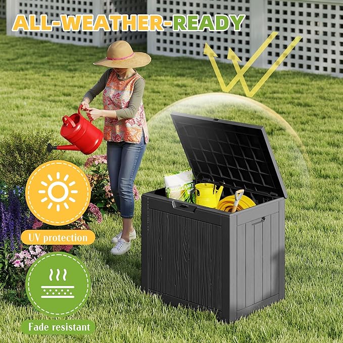 30 Gallon Outdoor Storage Box, Large Resin Deck Box - Image 7