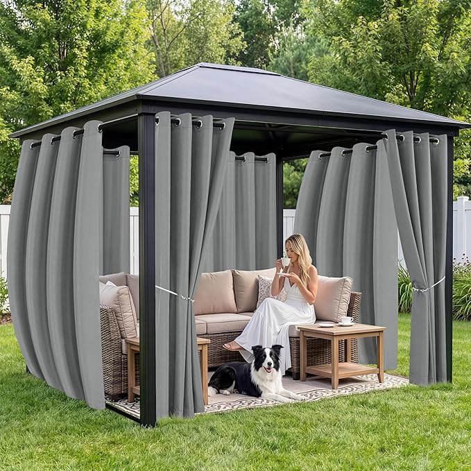 Gazebo Curtains Outdoor Waterproof 6 Panels - Image 4