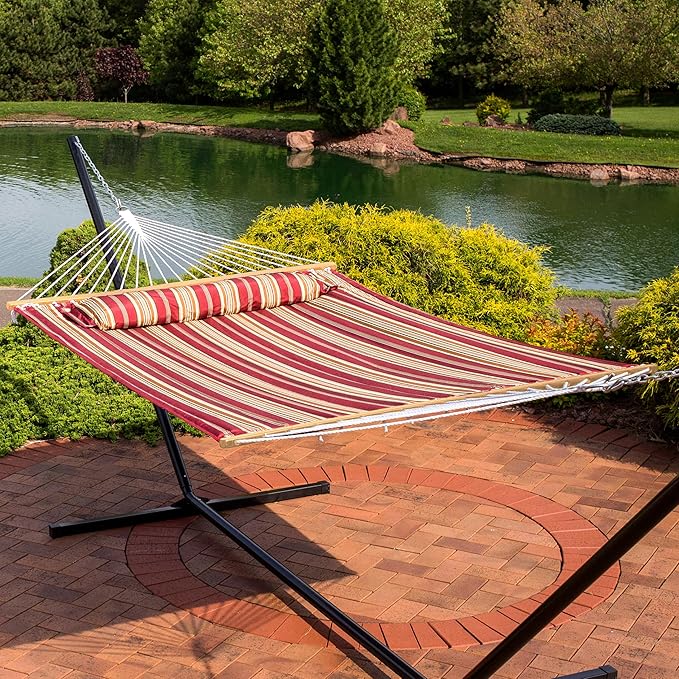Sunnydaze Quilted Outdoor Hammock - Image 2