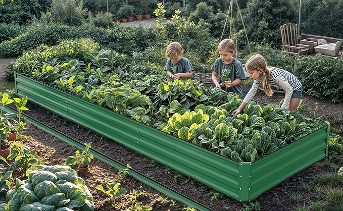 YITAHOME 144x48x12 in Galvanized Raised Garden Bed Kit, Large Metal Planter Box - Image 3