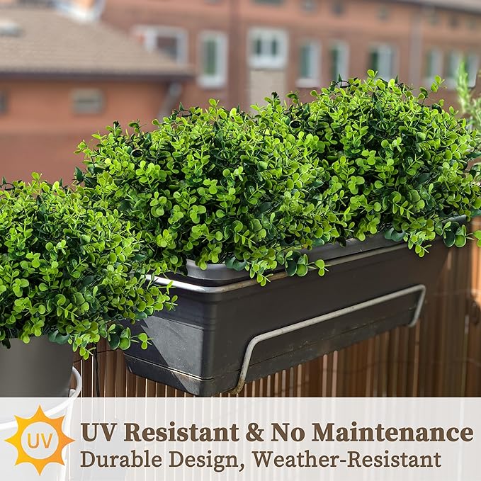 20 Bundles Artificial Greenery Boxwood Plants, Fake Plant - Image 5