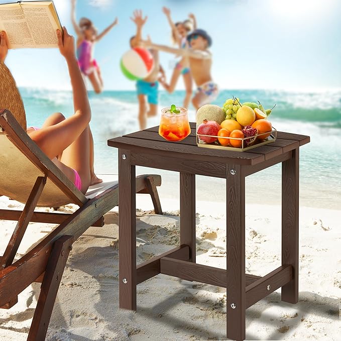 Y&M Outdoor Side Table, HIPS Adirondack Small Single Table, Waterproof Square - Image 5