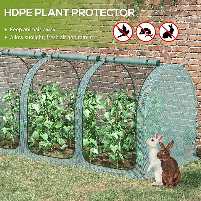 Outsunny 9' x 4' Crop Cage, Plant Protection Tent - Image 4