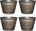 Classic Home and Garden Whiskey Plastic Resin Flower Pot Barrel Planter by ClassicHomeandGarden