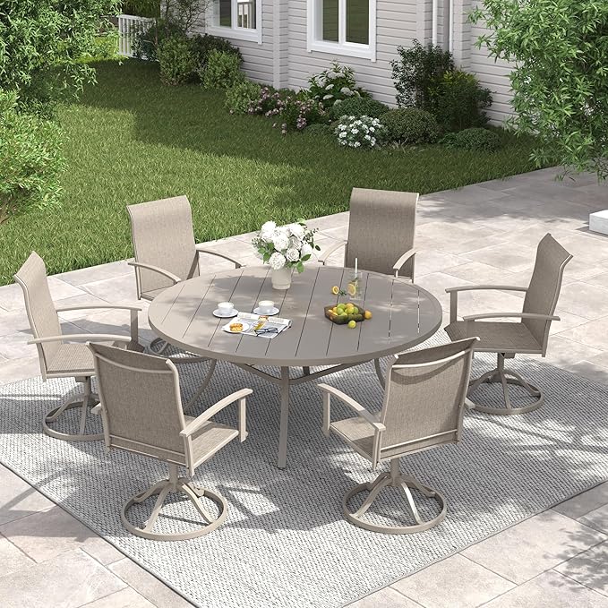 VICLLAX 50" Outdoor Round Patio Table - Image 7