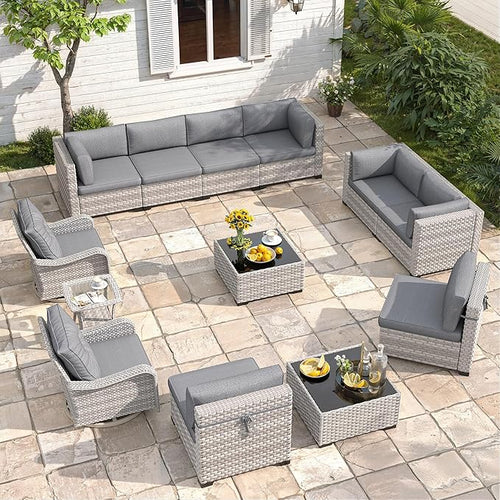10-Seat Modern Patio Furniture Set by MASIONBACKYARDS