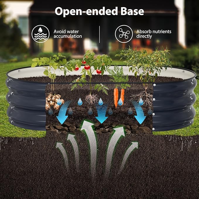 Raised Garden Bed Kit, Large Metal Raised Beds - Image 6
