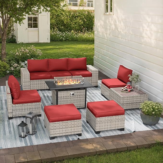 9-Piece Outdoor Patio Furniture Set by MuphyersPatioFurniture