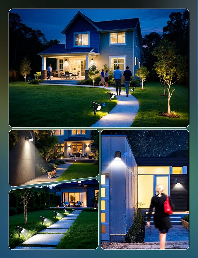 Brightown 6 Pack Solar Motion Lights Outdoor Waterproof, Motion Sensor Spot - Image 7