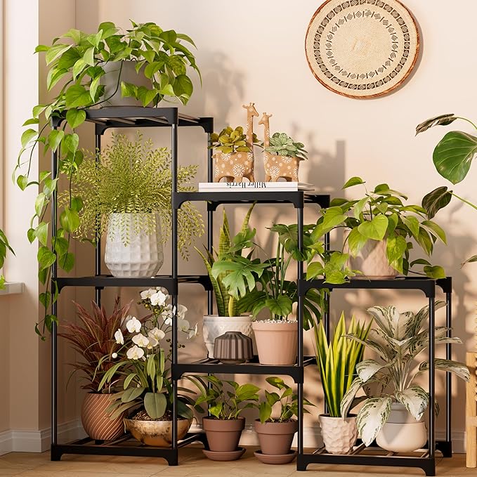 Plant Stand Indoor Plant Shelf Outdoor Metal Plant Rack - Image 7