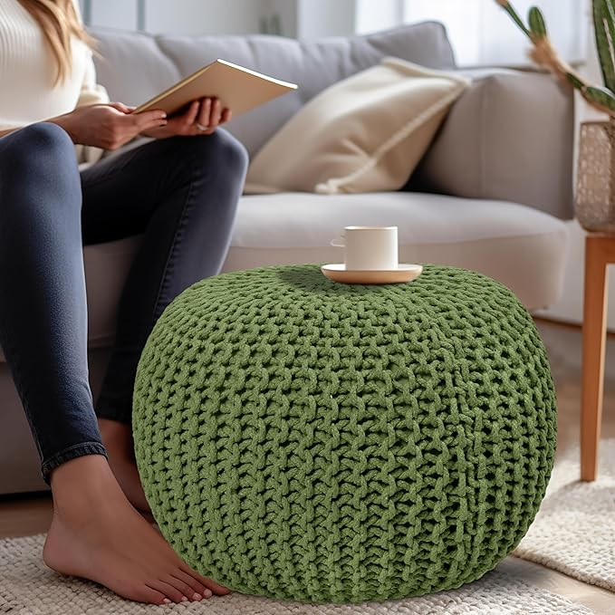 COTTON CRAFT Round Dori Pouf - Image 2