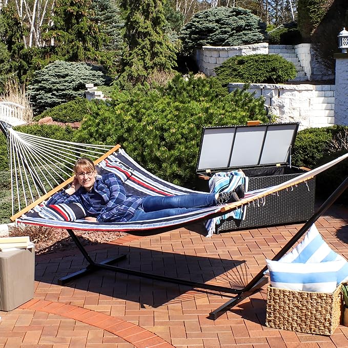 Sunnydaze Quilted Outdoor Hammock - Image 8