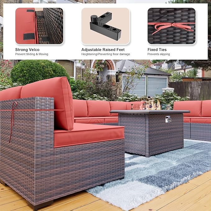 Kullavik 15PCS Outdoor Patio Furniture Set - Image 3