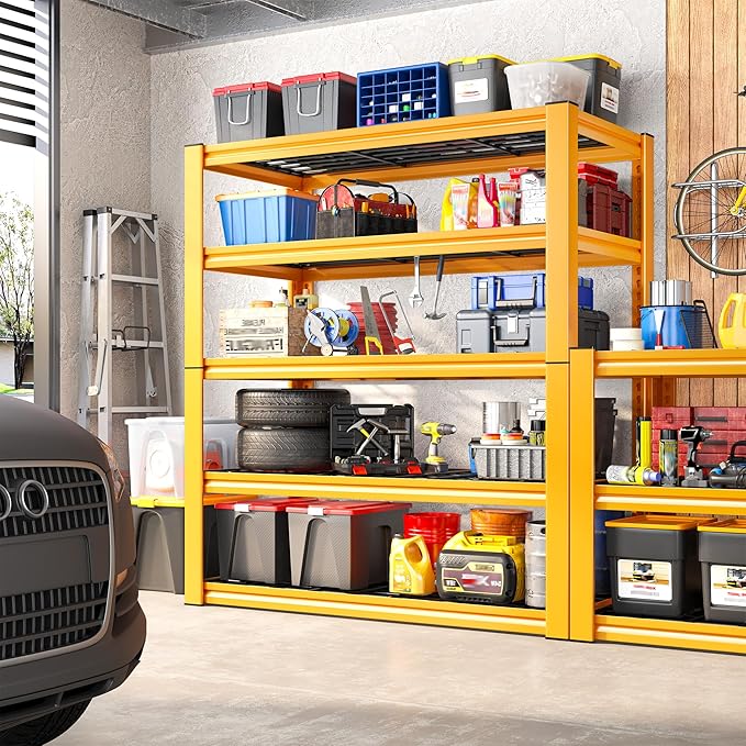 REIBII Garage Shelving Load 3200LBS, 5-Tier Storage Shelves, Adjustable Heavy - Image 6