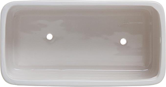 MyGift 10 Inch Modern Unglazed White Ceramic Indoor Plant Pot - Image 7