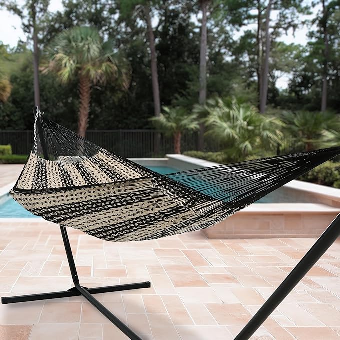 Sunnydaze Handwoven XXL Thick Cord Mayan Double Hammock - Image 7