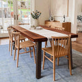 Devoko Home Acacia Wood Dining Table 6-Person Indoor Outdoor Table by DEVOKO