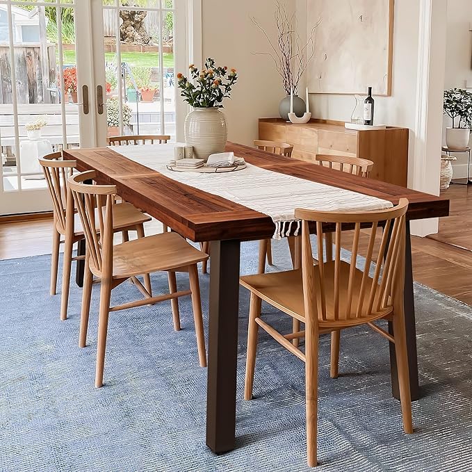 Devoko Home Acacia Wood Dining Table 6-Person Indoor Outdoor Table by DEVOKO