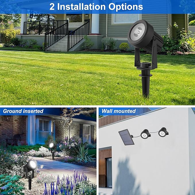 Solar Spot Lights Outdoor, 4-in-1 Solar Landscape Spotlight Waterproof 9.8ft - Image 7