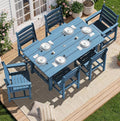 SERWALL Patio Dining Sets for 6 Person, HDPE Dining Set by SERWALL