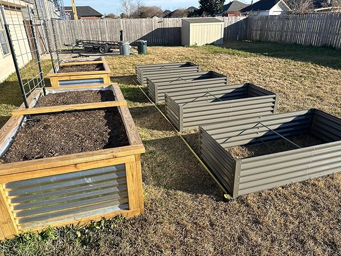 A ANLEOLIFE Set of 12 18 Inch Tall Raised Garden Beds Kit, Rectangular & - Image 4