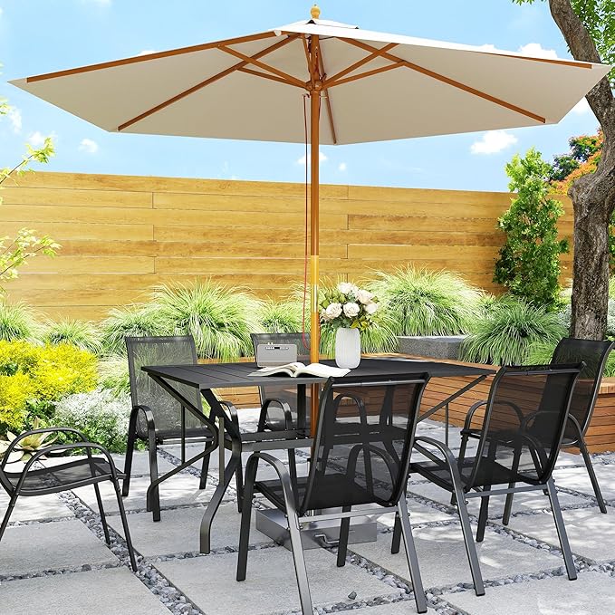 Outsunny Rectangle Outdoor Dining Table - Image 8