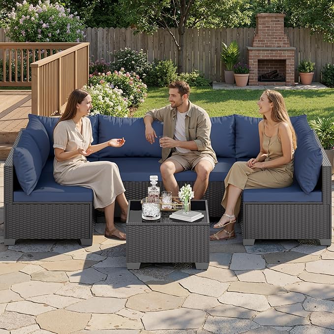 Skyfish 7 Pieces Patio Furniture Sofa by Skyfish