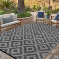 SAND MINE Waterproof Outdoor Rug 6x9 ft, Plastic Reversible Rug, Modern Area Rug by SANDMIND