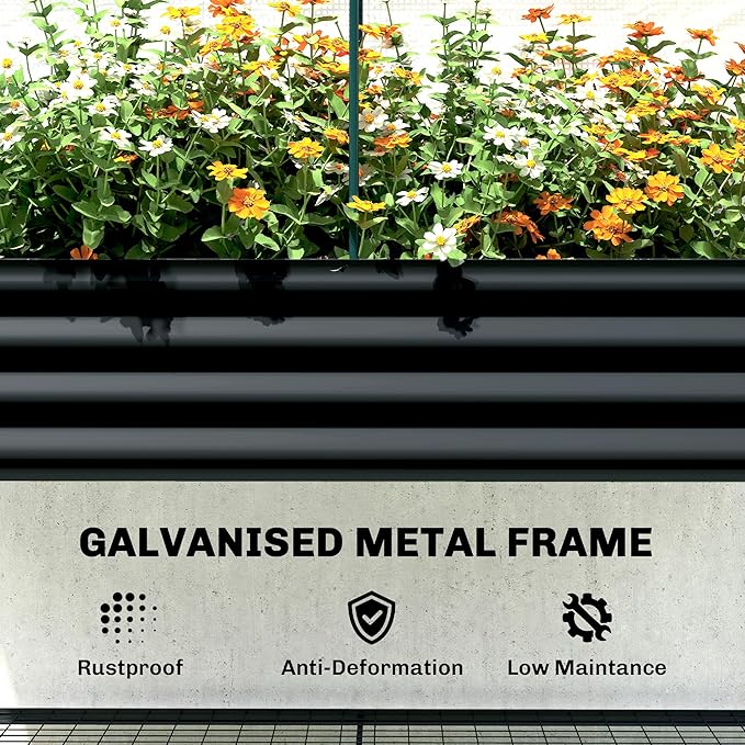 Outsunny Galvanised Raised Garden Bed - Image 8