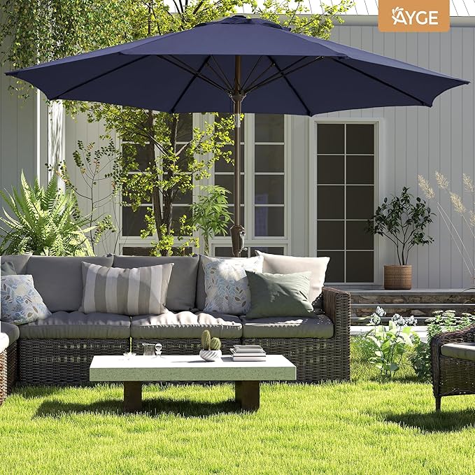 Ayge 9FT Large Outdoor Patio Umbrella Market Table Umbrella-UV Resistant - Image 6