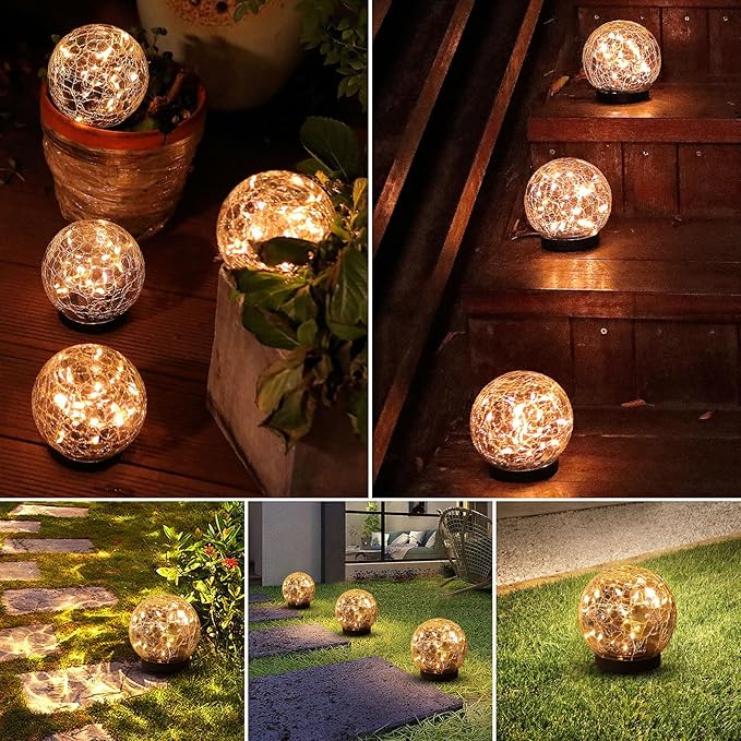 Solar Globe Lights Outdoor Waterproof-Solar Balls-Solar Garden Lights-Orbs - Image 7