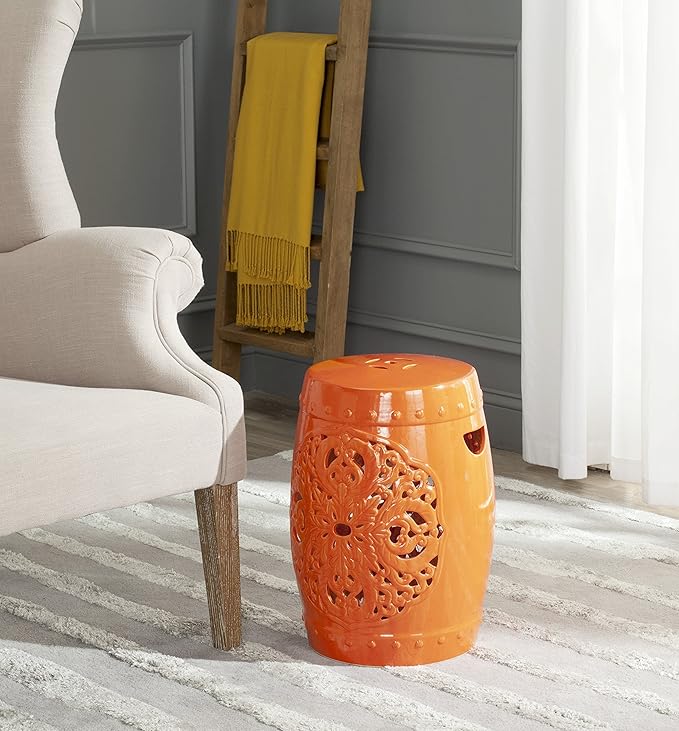 Safavieh Flora Glazed Ceramic Decorative Garden Stool - Image 4