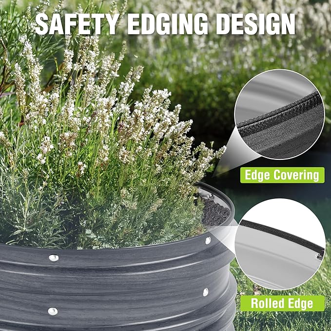 WORKPRO 3Pcs 2x2x1ft Galvanized Raised Garden Bed Set, Rust & Corrosion - Image 5