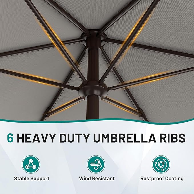 AreShark 7.5FT Patio Umbrella Table Market Umbrella - Image 3