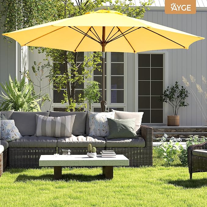 Ayge 9FT Large Outdoor Patio Umbrella Market Table Umbrella-UV Resistant - Image 6