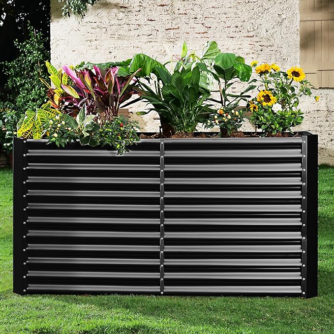 Land Guard 8x4x3ft Rectangular Galvanized Raised Garden Beds, Large-Capacity - Image 8