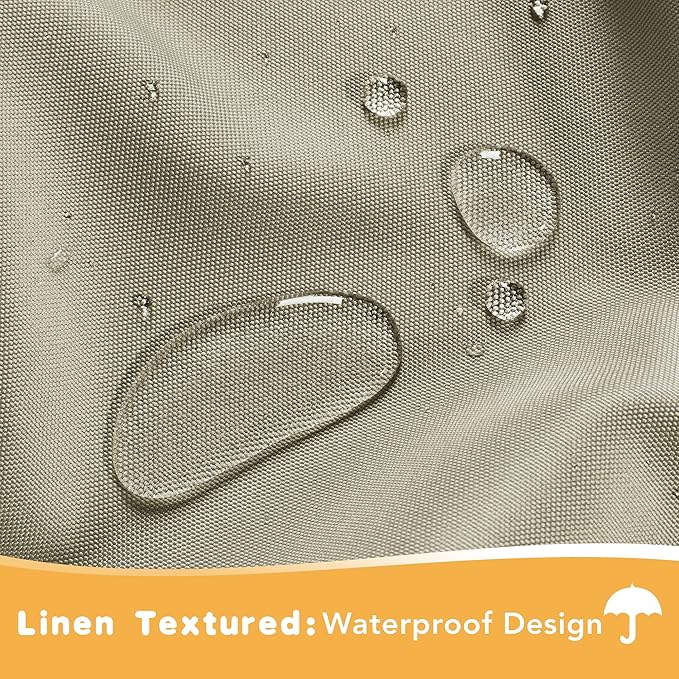 HolidayIdeas Outdoor Curtains for Patio Waterproof, 4 Panels - Image 2
