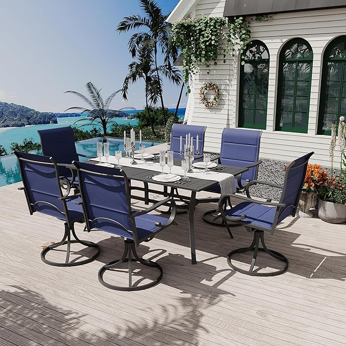 MELLCOM 63''x38'' Outdoor Dining Table - Image 7