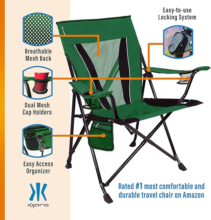Kijaro XXL Dual Lock Portable Camping Chair - Image 5