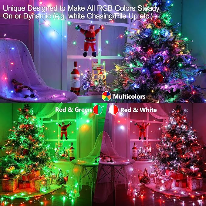 Brizled RGB Christmas Lights, 66ft 200 LED Color Changing Christmas Light - Image 3