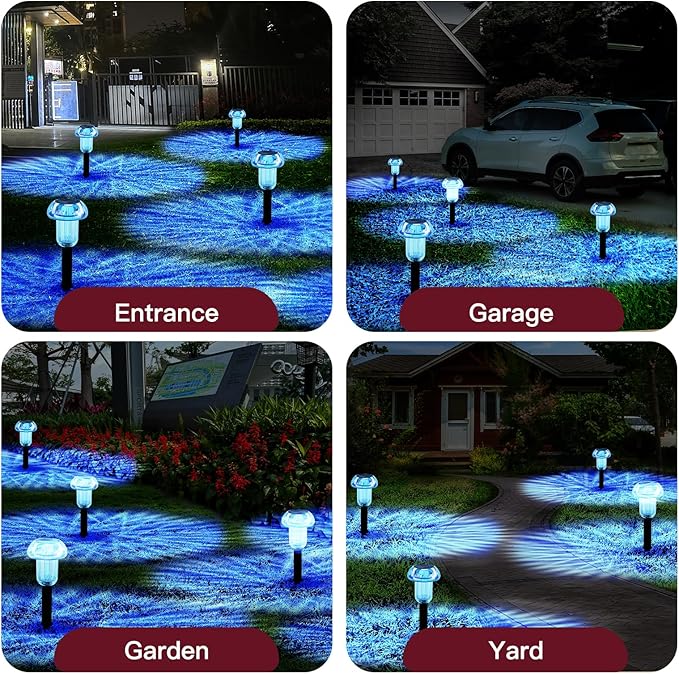 Easter Solar Pathway Lights Outdoor Decorative 4 Pack, Valentines Day Halloween - Image 6