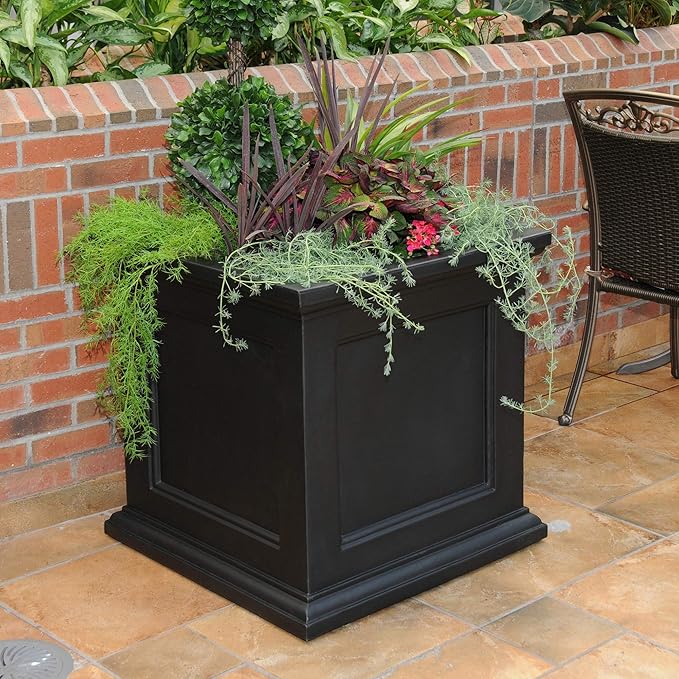 Mayne Fairfield 28-Inch Square Planter – Weather-Resistant Planter - Image 3