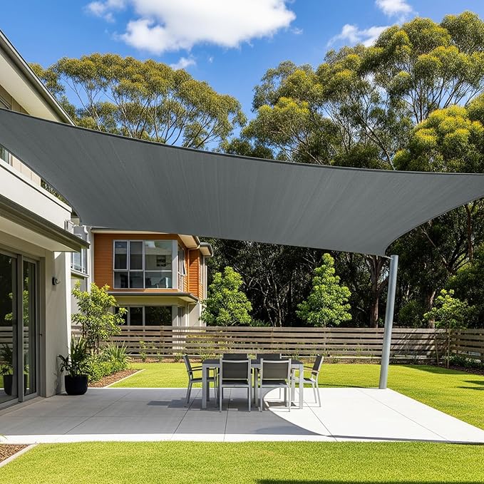 Cool Area Sun Shade Sail 12x16FT Rectangle Shade Canopy Outdoor Sunshade by CoolArea
