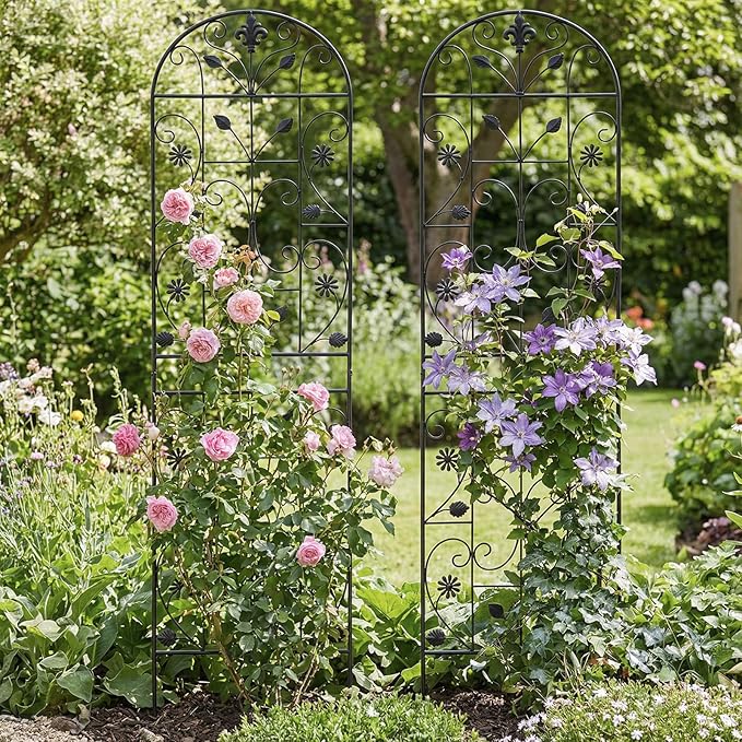 Trellis for Climbing Plants Outdoor, （2 Pack 70.8x19.6-inch）, Generic Metal - Image 9