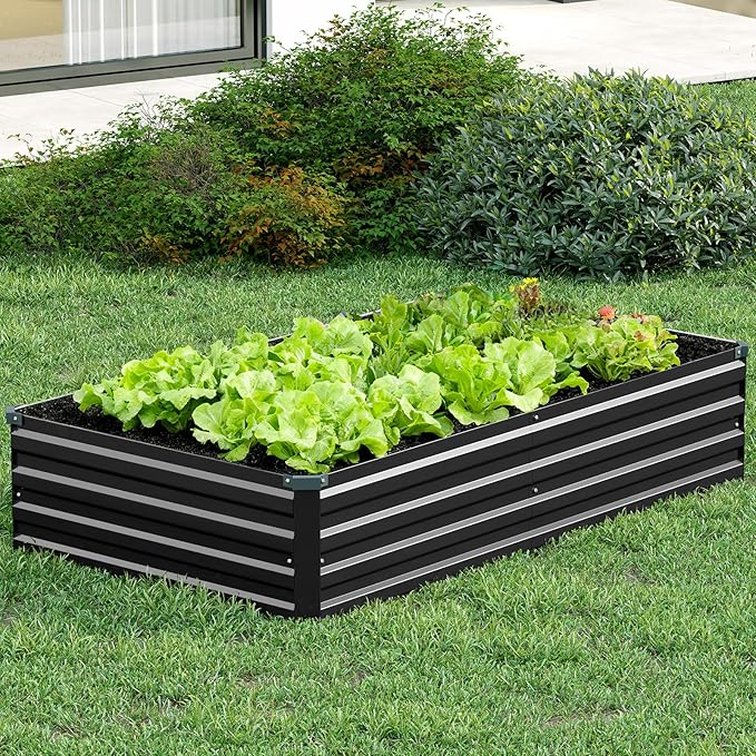 Vengarus 8x4x1FT Galvanized Raised Garden Bed Kit, Outdoor Metal Planter Box - Image 8