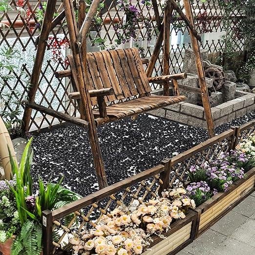 5 lbs Black Rocks for Planters, Polished Garden Stones for Outdoor Landscaping - Image 7