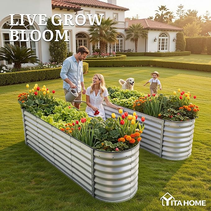 YITAHOME 24" Tall 9 in 1 Large Raised Garden Bed Kit, Outdoor Above Ground - Image 3