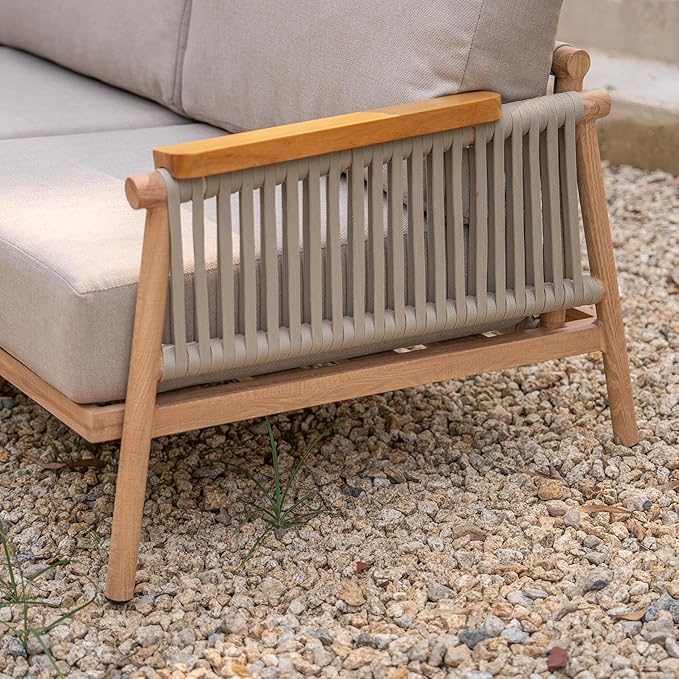 Acanva Modern All-Weather Aluminum Outdoor Patio Sofa - Image 10