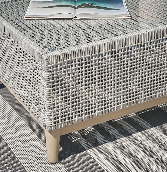 Signature Design by Ashley Seton Creek Casual Resin Wicker Outdoor Coffee Table - Image 9